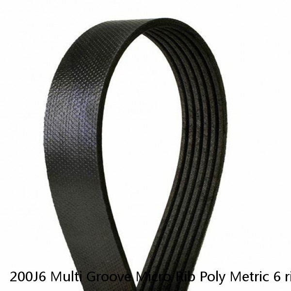 200J6 Multi Groove Micro Rib Poly Metric 6 ribbed V Belt 200-J-6 200 J 6 #1 image